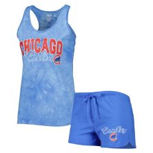 Women's Concepts Sport Royal Chicago Cubs Billboard Racerback Tank Top & Shorts Sleep Set Unbranded
