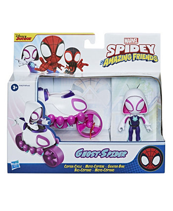 Игровой набор SAF Ghost-Spider Copter Cycle Playset Spidey and His Amazing Friends