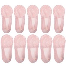 5 Pairs Invisible Deep Mouth Lace Socks Soft Fashion For Women Unique Bargains