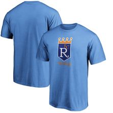 Мужская голубая футболка с логотипом Fanatics Kansas City Royals Cooperstown Collection Forbes Team Fanatics