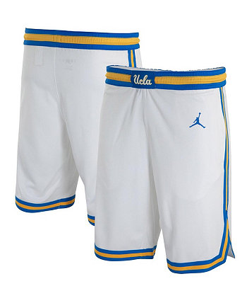 Мужские брендовые белые баскетбольные шорты Ucla Bruins Replica Jordan