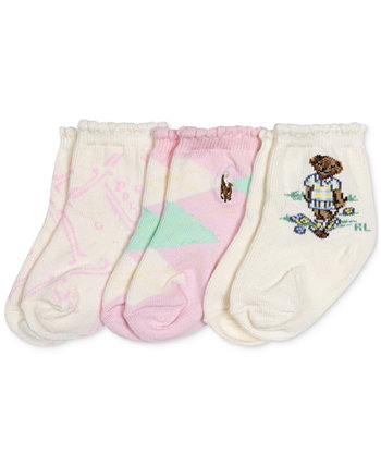 Набор детских носков Polo Ralph Lauren, 3 пары, для девочек Polo Ralph Lauren