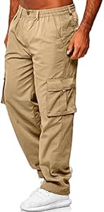 Men Outdoor Cargo Pant Lightweight Tactical Pant Hiking Jogger Classic Fit Multi Pockets Rela Bota