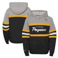 Youth Mitchell & NessÂ Black Pittsburgh Penguins Head Coach Pullover Hoodie Mitchell & Ness