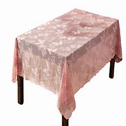 HLC.ME Butterfly Patterned Floral Lace Fabric Tablecloth, Wrinkle Resistant Table Cloth Rectangle HLC.me