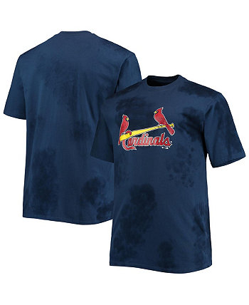 Мужская темно-синяя футболка St. Louis Cardinals Big and Tall Tie-Dye Profile