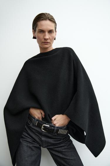 Женская Накидка ZARA ASYMMETRIC KNIT CAPE ZARA