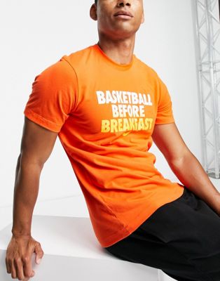 Оранжевая футболка с надписью Nike Basketball Dri-FIT Nike Basketball