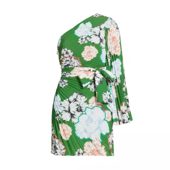 Linden Petals In Bloom One-Shoulder Dress MILLY