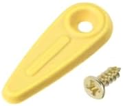 uxcell Frame Turn Button, 3/4" Plastic Indicator Shape with Screws for Hanging Pictures, Photos, Drawings and Posters, 20 Pcs (Yellow) uxcell