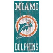 Настенный знак с логотипом Miami Dolphins Heritage Fan Creations