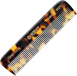 Kent FOT G Fine Tooth Comb Beard Comb - 4.5" Handmade Pocket Comb Travel Comb Hair Comb for Men - Styling Comb Small Comb for Fine or Thinning Hair, Mustache and Beard Care Kent Comb Beard Kit Kent