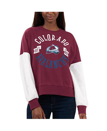 Женский пуловер цвета бордового цвета Colorado Avalanche Team Pride G-III