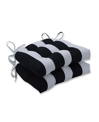 Печатные подушки для уличного стула размером 15 x 16,5 дюймов, 2 шт. в упаковке Pillow Perfect