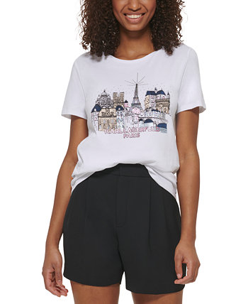Женская футболка с мотивом Eiffel Karl Lagerfeld Paris