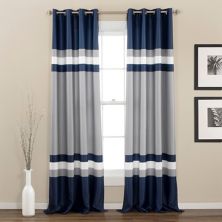 Lush Decor Alexander Stripe Light Filtering Set of 2 Window Curtain Panels Lush Décor