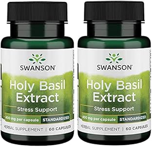 Swanson Holy Basil Extract (Tulsi) 400 Milligrams 60 Capsules Swanson