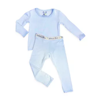 Baby Boy's &amp; Рубашка Little Boy's Sky с длинными рукавами и усилителем; Брюки Пижамный комплект Bellabu Bear