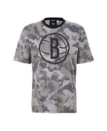Мужская футболка из джерси Brooklyn Nets BOSS x NBA BOSS