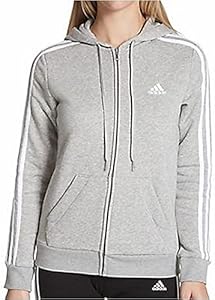 adidas Women's Essentials Fleece 3-Stripes Full-Zip Hoodie Adidas