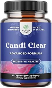 Natures Craft Candi-Clear Body Cleanse Detox for Women - Anti Overgrowth Gut Detox for Women with Caprylic Acid Black Walnut Wormwood and Oregano - Full Body Cleanse with Pre and Probiotics Natures Craft