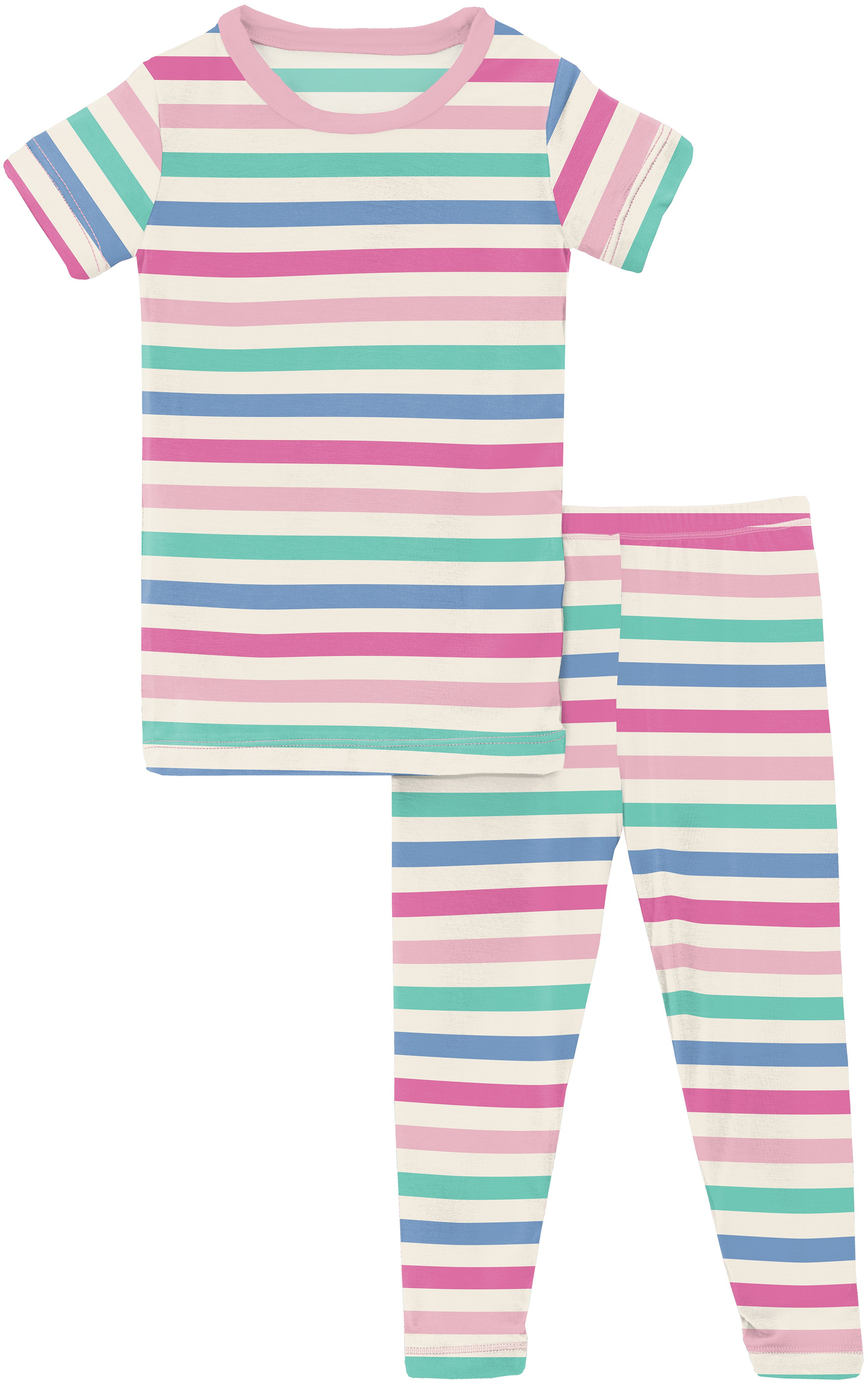 Пижамный комплект с короткими рукавами и принтом (для малышей/маленьких детей/больших детей) KicKee Pants