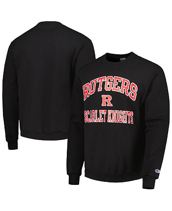 Мужская черная толстовка Rutgers Scarlet Knights High Motor Pullover Sweatshirt Champion