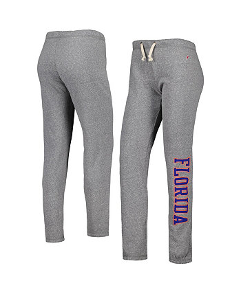 Женские брюки-джоггеры с трикотажной тканью Heather Grey Florida Gators Victory Springs Tri-Blend League Collegiate Wear