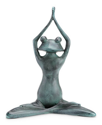 Растягивающаяся садовая скульптура лягушки-йоги SPI