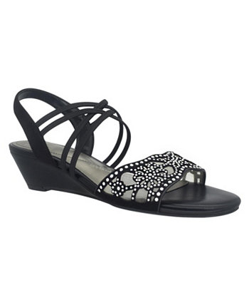 Women's Geum Embellished Stretch Wedge Sandals Impo