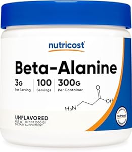 Nutricost Beta Alanine Powder 300 Grams (10.7oz) - 3 Grams Per Serving Nutricost