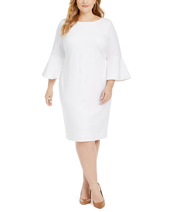 calvin klein plus size bell sleeve dress