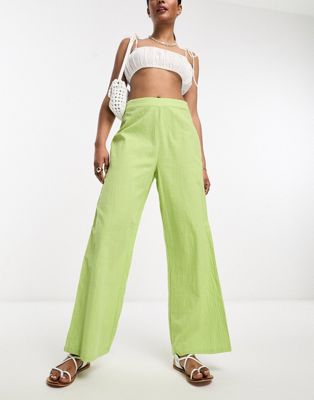 Зеленые широкие брюки Lola May — часть комплекта. Lola May