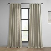 EFF Classic Faux Linen Window Curtain Panel Eff