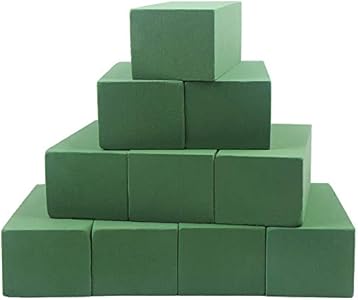 CCINEE Floral Foam Bricks,Florist Foam Green Wet Blocks Supplies for Flower Arrangement DIY Craft,Pack of 10 Ccinee