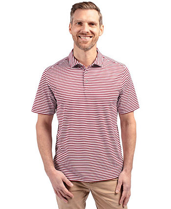 Big & Tall Virtue Eco Pique Stripe Recycled Polo Shirt Cutter & Buck