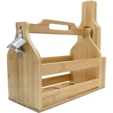 Sorbus Bamboo Drink Caddy with Opener & 2 Samplet Paddle Boards Sorbus