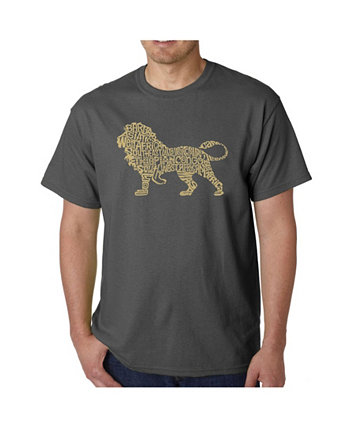 Мужская футболка Word Art - Lion LA Pop Art