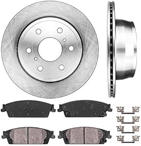 Комплект задних тормозов для Chevrolet Silverado, Sierra 1500, Suburban, Yukon, Tahoe, Escalade ESV, с керамическими тормозными колодками и перфорированными дисками Callahan BRAKE PARTS