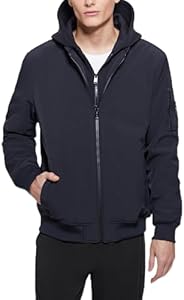 GUESS Men's Colin City Raincoat Trench Guess