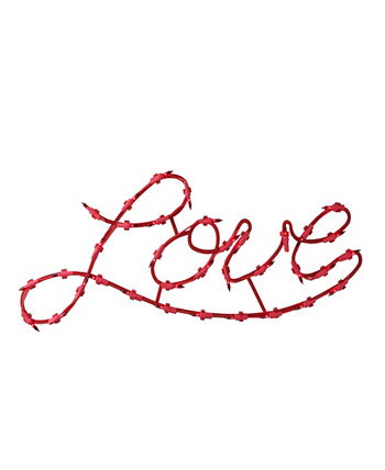 17-дюймовое светящееся украшение в виде силуэта окна на День святого Валентина с надписью «Любовь» Northlight
