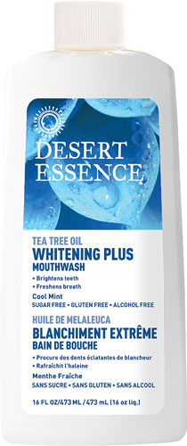 Desert Essence Whitening Plus Ополаскиватель для полости рта Масло чайного дерева Прохладная мята -- 16 жидких унций Desert Essence