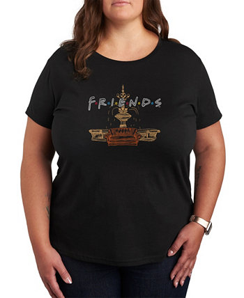Модная футболка с рисунком «Друзья» больших размеров Air Waves