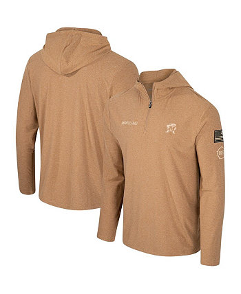 Мужской пуловер цвета хаки Maryland Terrapins OHT в военном стиле Appreciation Cloud Jersey с молнией четверть четверти в пустыне Colosseum