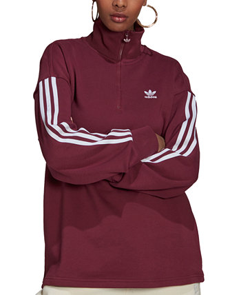 Женский свитшот с 3 полосками из хлопка Adidas