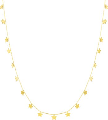 Ожерелье с подвеской в виде звезды из желтого золота 14 карат KARAT RUSH