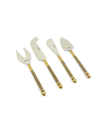 Swirl 4-Pc. Cheese Knives Set, Serving for 4 Vibhsa