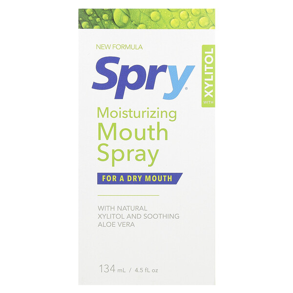 Spry, Увлажняющий спрей для рта, 2 упаковки, 4,5 жидких унции (134 мл) Xlear