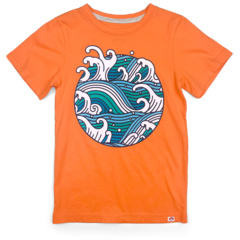 Tidal Wave Short Sleeve Graphic Tee (Toddler/Little Kid/Big Kid) Appaman