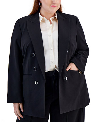 Двубортный двубортный пиджак больших размеров, созданный для Macy's Bar III